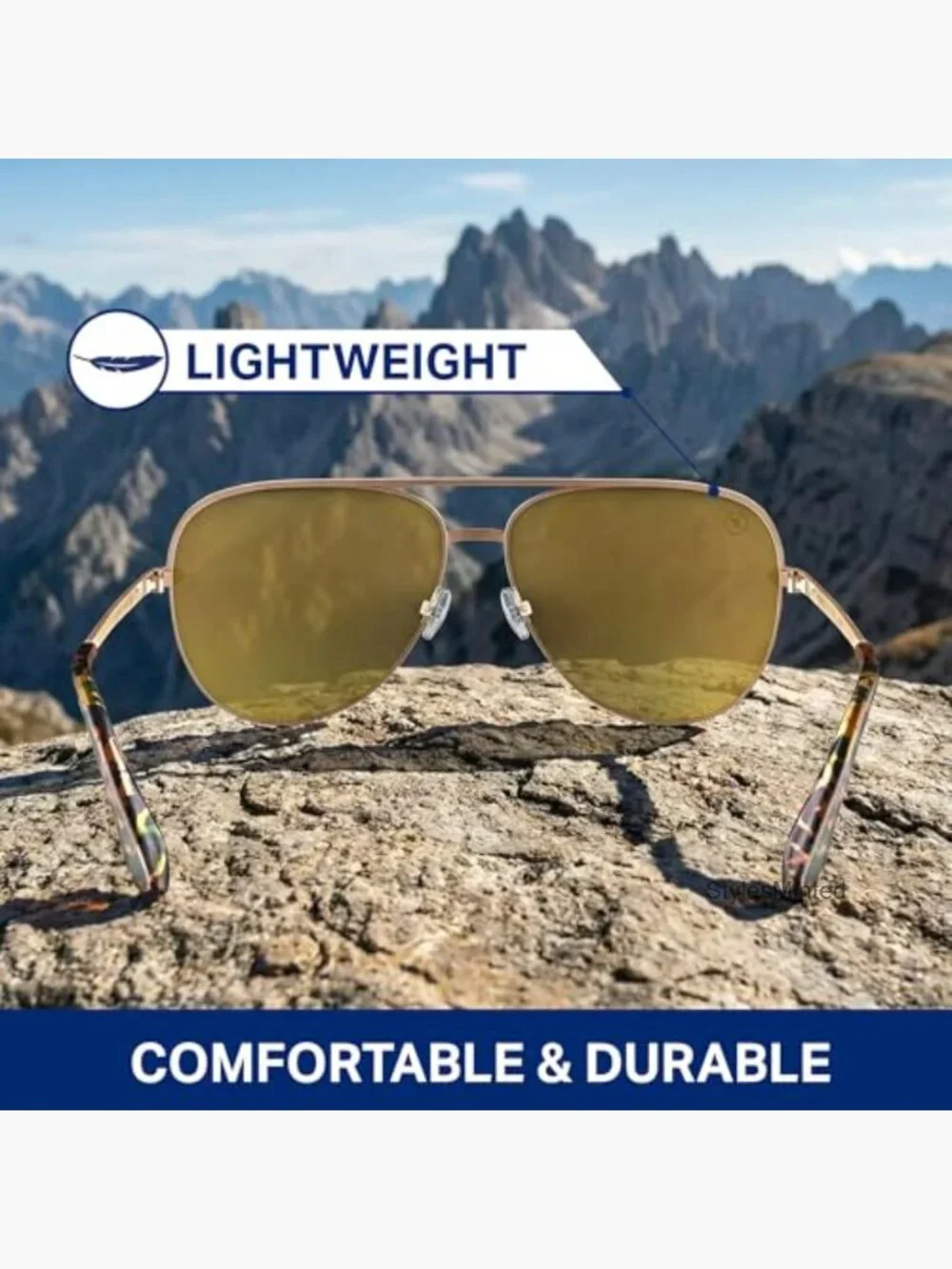 Polarized Aviator Sunglasses Metal Frame UV Protection Men Women